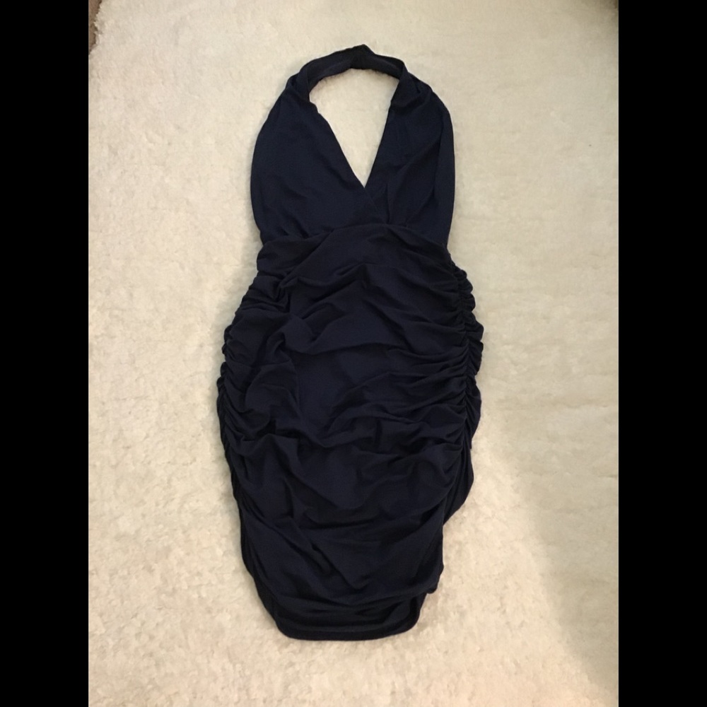 Venus deep plunge ruched dress
